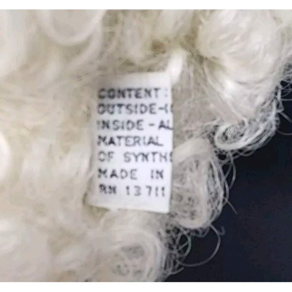 Vtg Rare Lulu Wiggy Doggy Poodle Stuffed Animal Curly Hair Synthetic Fiber 8" L - Picture 8 of 12